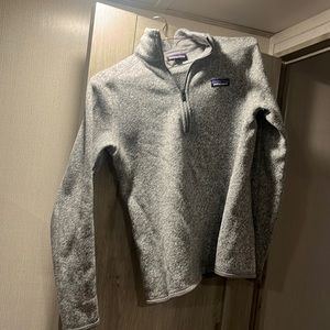 Patagonia Grey Quarter zip. Never worn